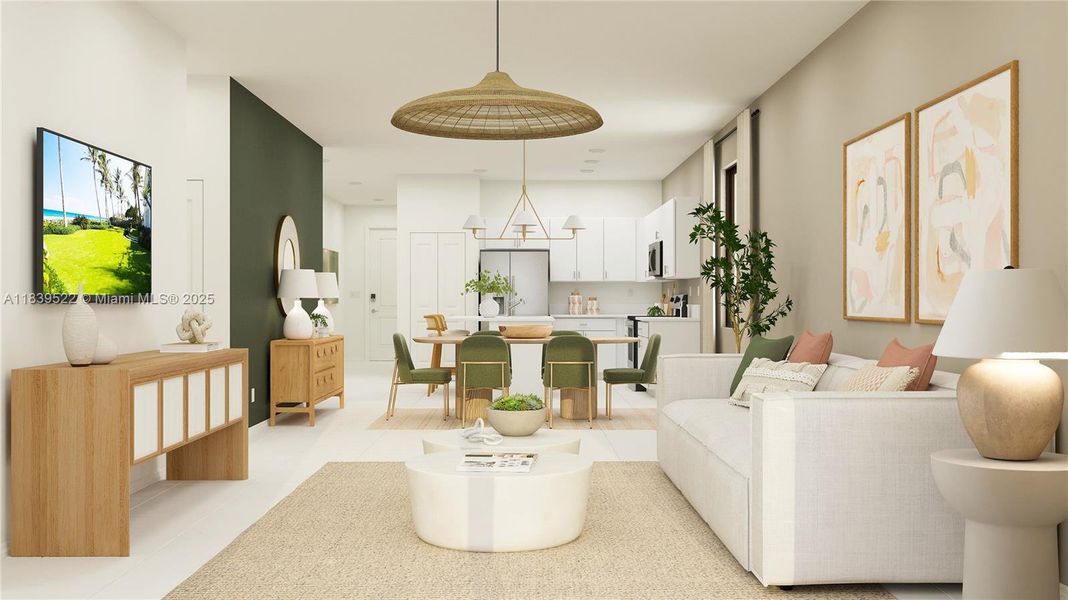 Furnished interior view inside a new home in Arbor Estates, Miami (Image 5).