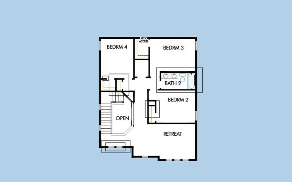 2D floor plan layout for the The Victory by David Weekley Homes in Evergreen Island at Silverleaf - Classic, St. Augustine, FL (Image 3).
