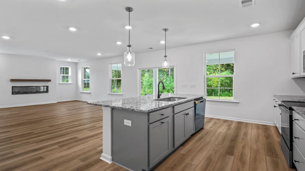 Furnished interior view inside a new home in Creekside at Andrews, Summerville (Image 5).