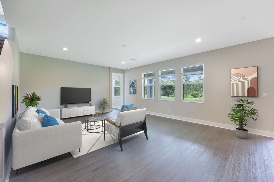 Representative furnished interior of a home built from the 60' - Jupiter by William Ryan Homes in Tamarack at Two Rivers, Zephyrhills (Image 24). Representative furnished interior of a home built from the 60' - Jupiter by William Ryan Homes in Tamarack at Two Rivers, Zephyrhills (Image 24).