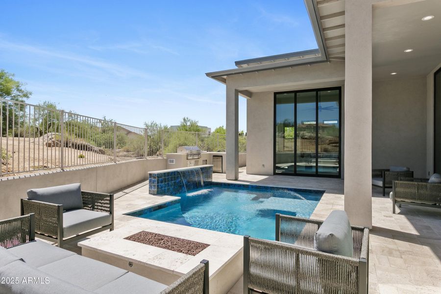 Heated Waterfall Pool