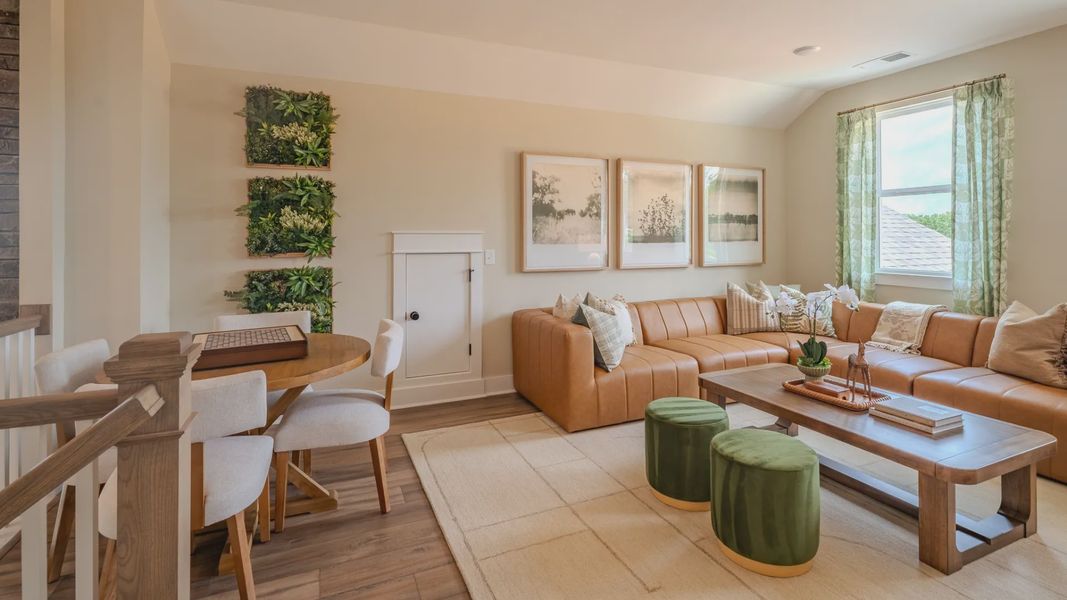 Spacious loft with hard surface flooring and bright natural lighting from windows Spacious loft with hard surface flooring and bright natural lighting from windows
