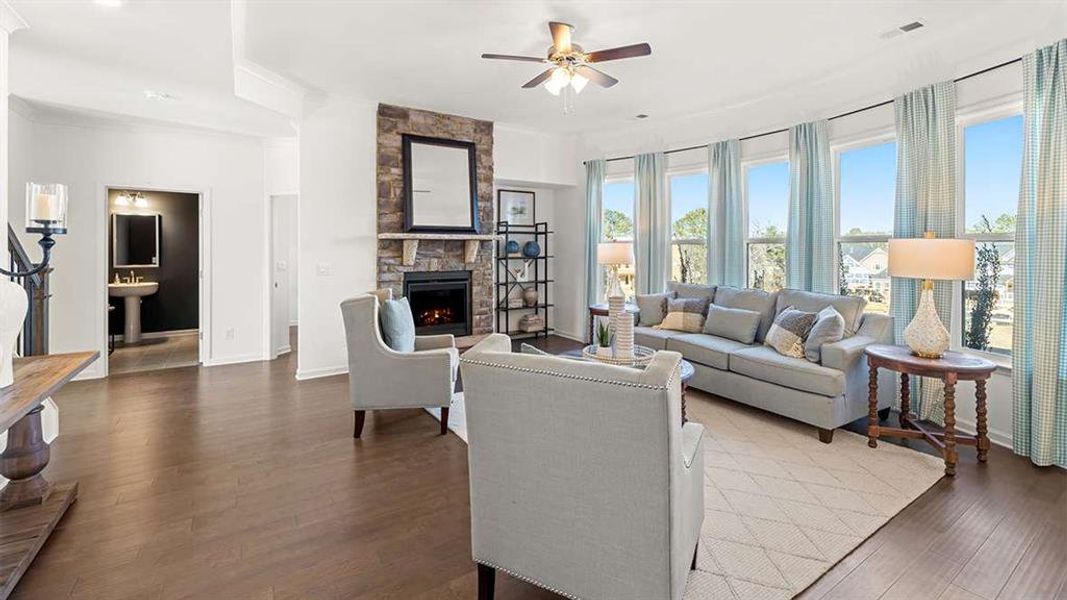 Furnished interior view inside a new home in Heritage Pointe, Senoia (Image 12).