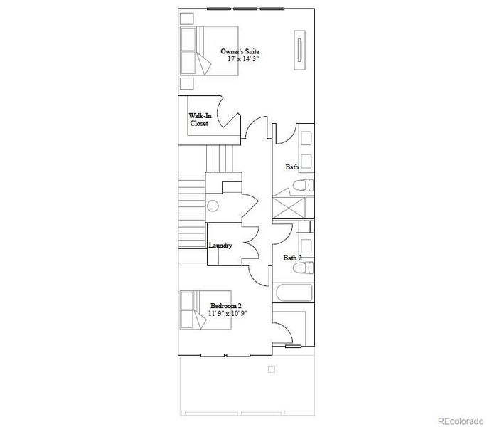 2D floor plan layout of this home in Riano Ridge, Loveland, CO (Image 3).