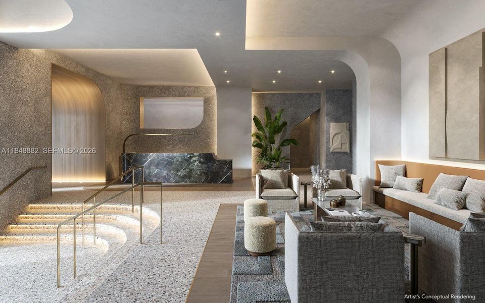 Furnished interior view inside a new home in , Miami (Image 12).