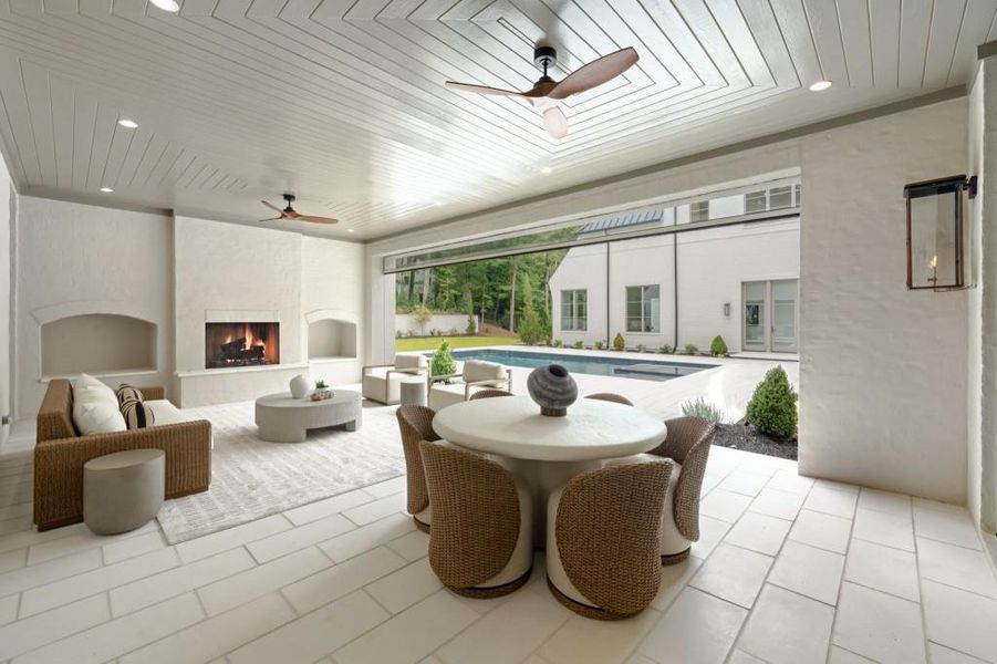 Exterior details and patio area of a home in , Atlanta (Image 36).