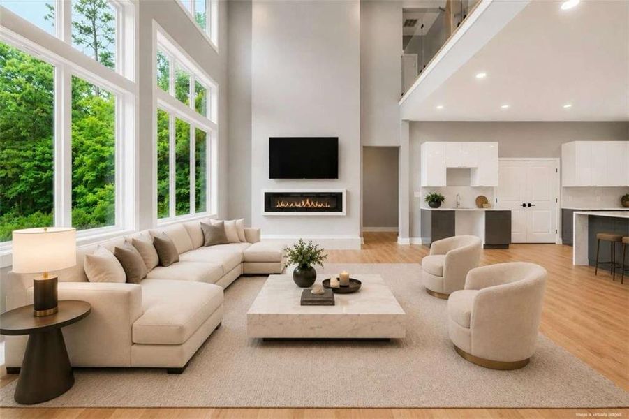 Furnished interior view inside a new home in , Atlanta (Image 52).