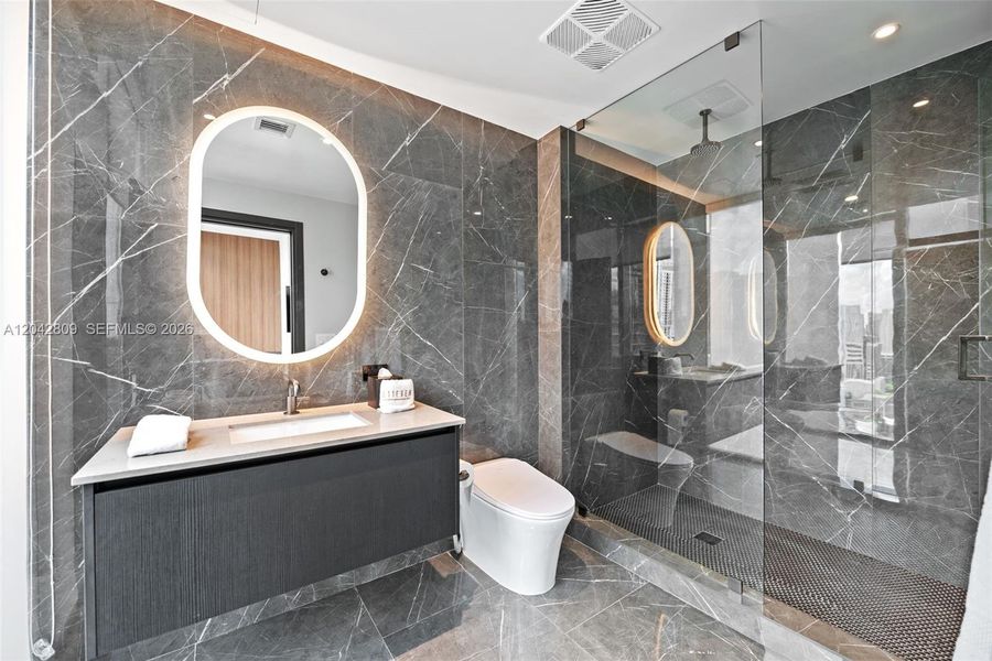 Furnished interior view inside a new home in , Miami (Image 19).