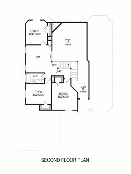 2D floor plan layout for the Brighton FSW by First Texas Homes in La Frontera, Fort Worth, TX (Image 4). 2D floor plan layout for the Brighton FSW by First Texas Homes in La Frontera, Fort Worth, TX (Image 4).