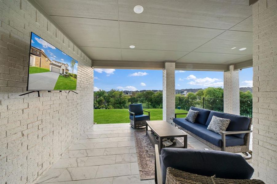 Exterior details and patio area of a home in , McKinney (Image 3). Exterior details and patio area of a home in , McKinney (Image 3).