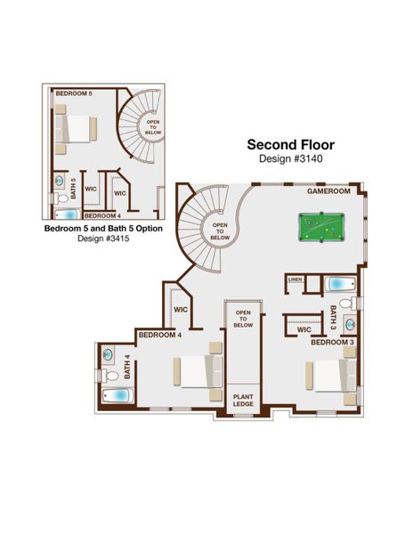 2D floor plan layout of this home in Providence Cove, McKinney, TX (Image 3).