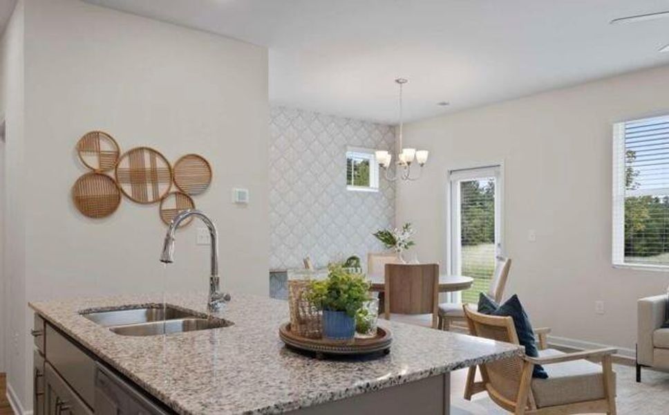 Furnished interior view inside a new home in Walden Park - The Retreat, Jonesboro (Image 3). Furnished interior view inside a new home in Walden Park - The Retreat, Jonesboro (Image 3).