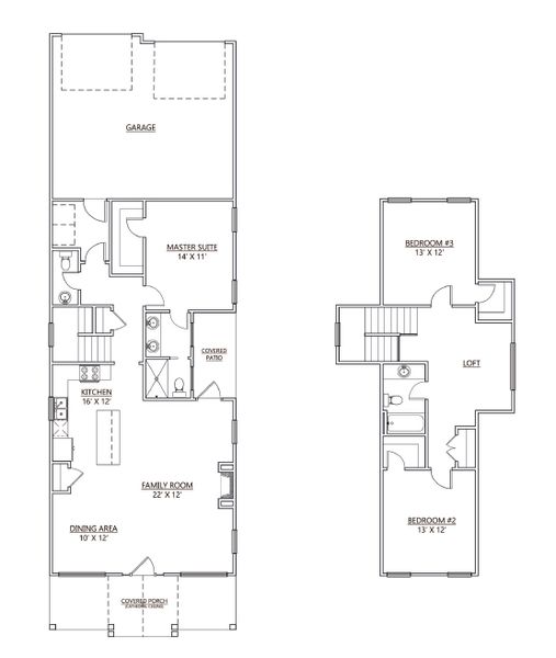 2D floor plan layout of this home in Sunset Summits, Spartanburg, SC (Image 3).