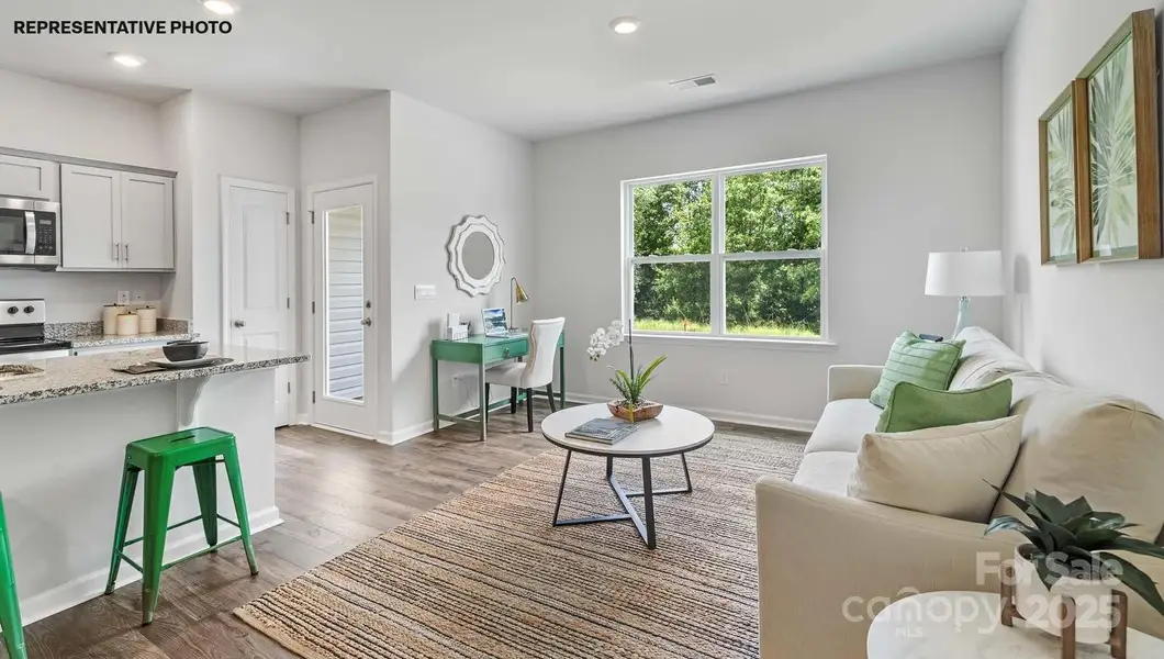 Family Room and Kitchen Island