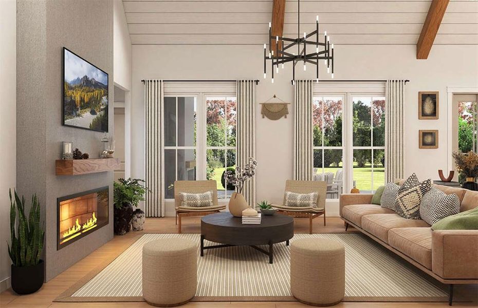 Furnished interior view inside a new home in Echo Grove, Poolville (Image 8).