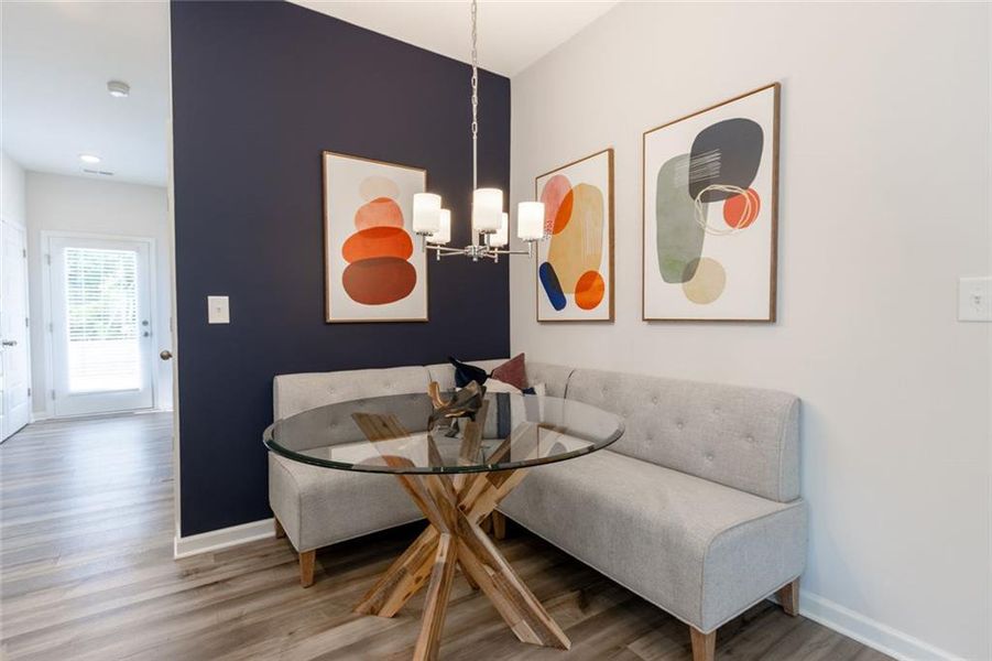 Furnished interior view inside a new home in The Andros, Dalton (Image 7).