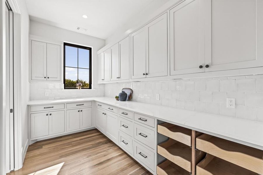 Pantry with 17 Feet of Linear Counter Space