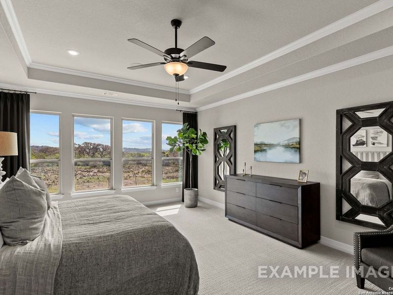 Furnished interior view inside a new home in Potranco Oaks, Castroville (Image 29).