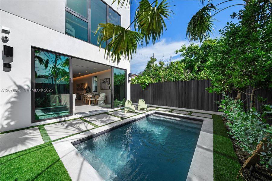 Exterior details and patio area of a home in , Miami (Image 32). Exterior details and patio area of a home in , Miami (Image 32).