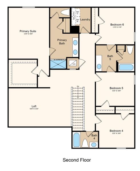 2D floor plan layout of this home in Westview, Kissimmee, FL (Image 4).