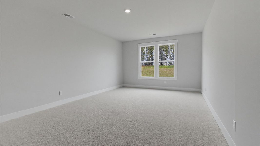 Eye-catching details and elegant finishes in the vibrant primary suite of this select home in Gray Court, SC