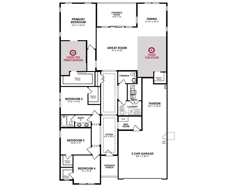 2D floor plan layout for the Imperial by Beazer Homes in Montana Vista - Summit, Buckeye, AZ (Image 4).