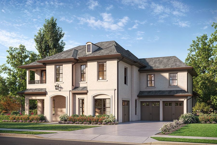 Representative exterior photo of a completed home built from the Glenwood by Landon Homes in Fields - Brookside North, Frisco, TX (Image 2). Representative exterior photo of a completed home built from the Glenwood by Landon Homes in Fields - Brookside North, Frisco, TX (Image 2).