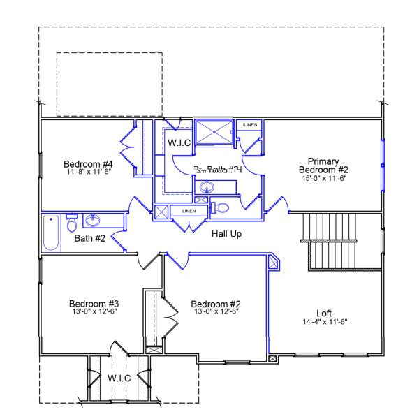 2D floor plan layout of this home in East Wynd, Hampstead, NC (Image 3).
