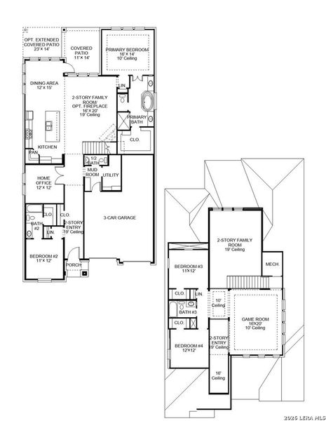 2D floor plan layout of this home in Esperanza, Boerne, TX (Image 2).