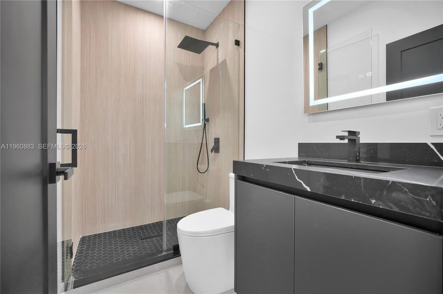 Furnished interior view inside a new home in , Miami (Image 9).