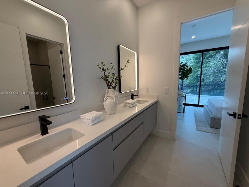 Furnished interior view inside a new home in , Miami (Image 21).