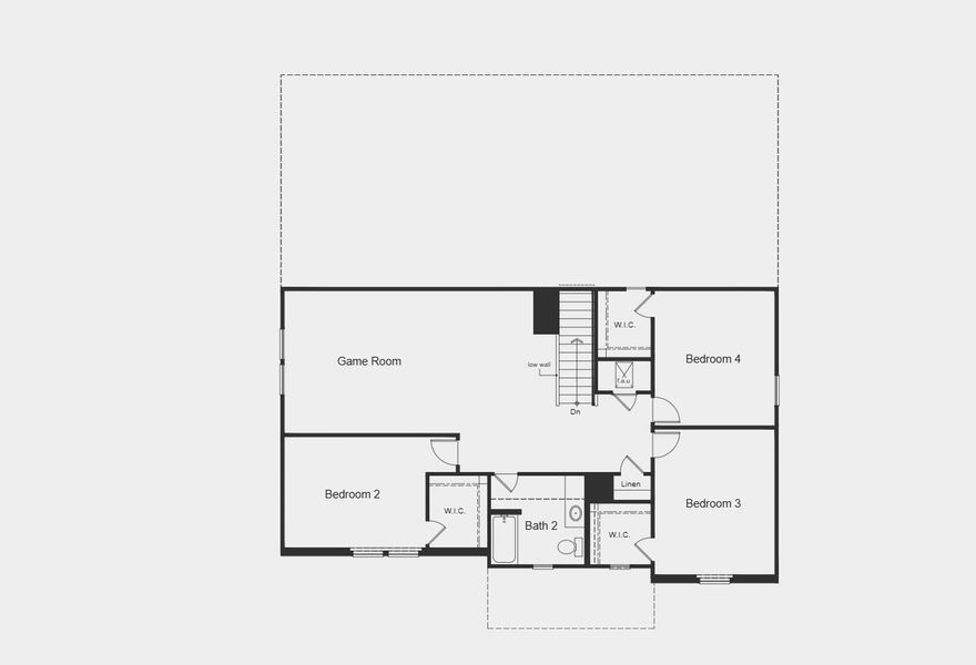 2D floor plan layout for the Plan 3171 by KB Home in Davina, Rosenberg, TX (Image 2).