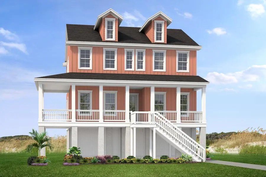 Representative exterior photo of a completed home built from the Kennedy by Hunter Quinn Homes in Beaufort County Homes, Beaufort, SC (Image 16).