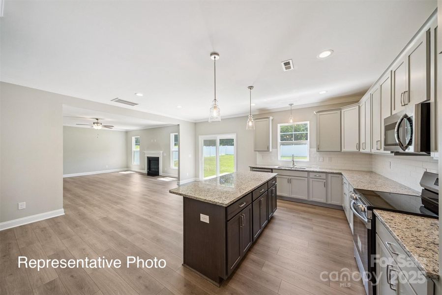 Furnished interior view inside a new home in , Wingate (Image 3).