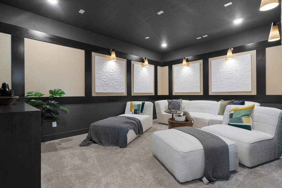 Representative furnished interior of a home built from the Madison by Chesmar Homes in Grange, Katy (Image 7).