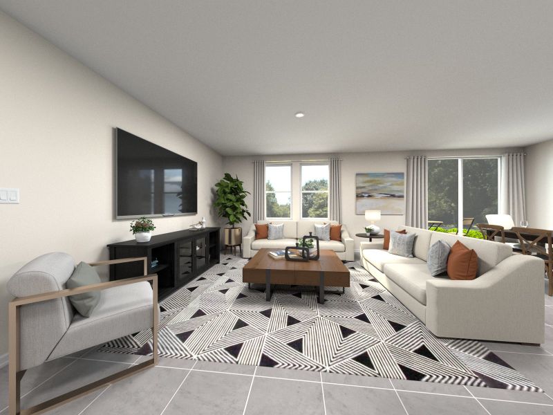 Furnished interior view inside a new home in Hilltop Vistas, Dade City (Image 4).