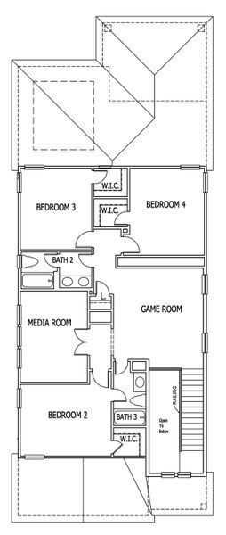 2D floor plan layout of this home in Mayfair, New Braunfels, TX (Image 3).
