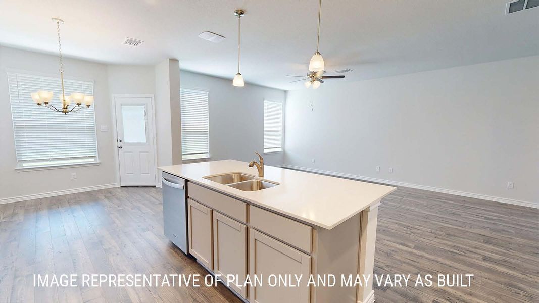 Furnished interior view inside a new home in Three Creeks - Colt Creek, Belton (Image 5).