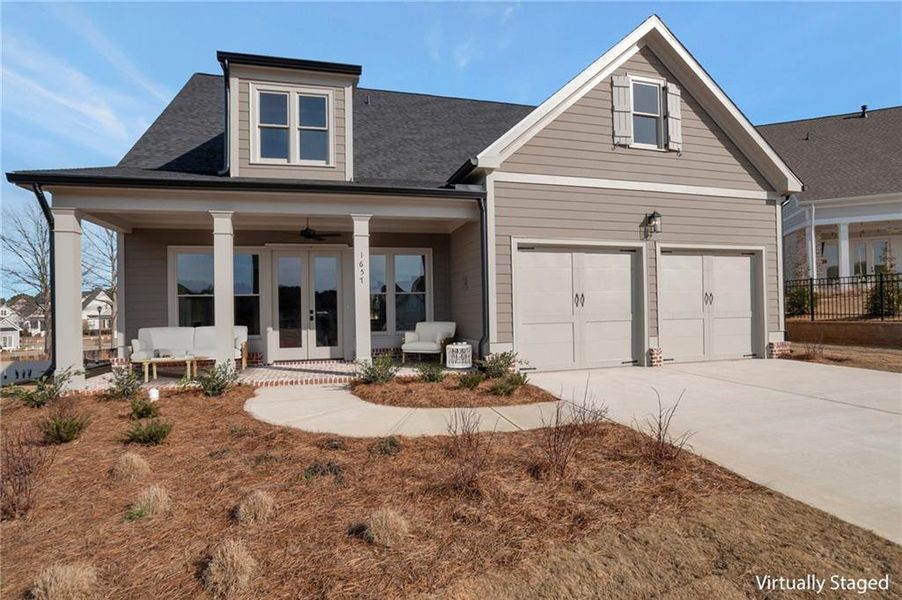 Front exterior of a new home in , Statham, GA, highlighting curb appeal (Image 22).