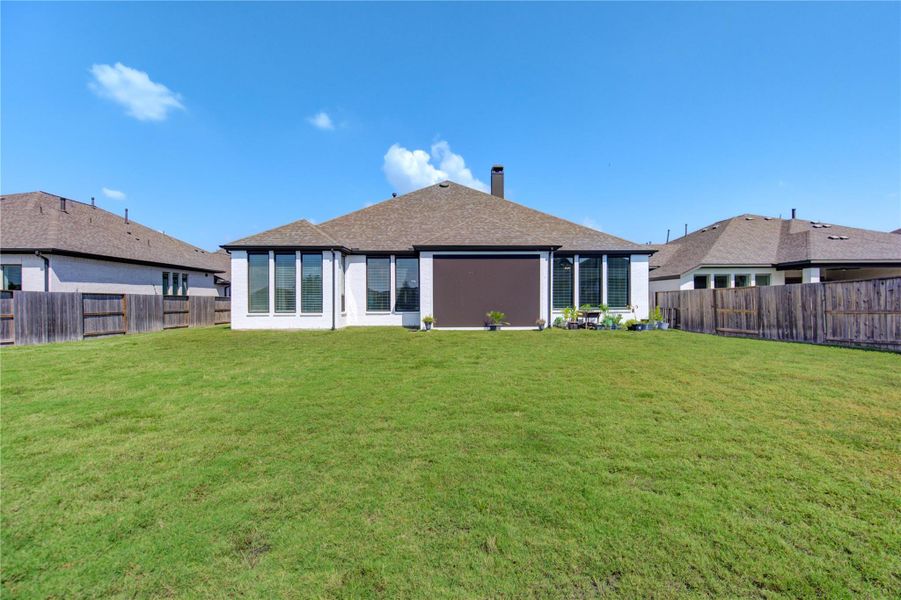 Backyard View with Discreet Retractable Patio Shades