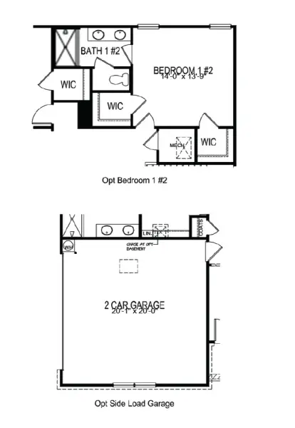 2D floor plan layout for the Salem by D.R. Horton in Lily Grove, Piedmont, SC (Image 6).