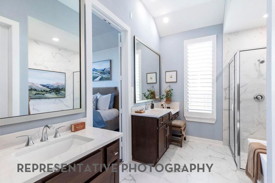 Furnished interior view inside a new home in Grand Central Park, Conroe (Image 7).