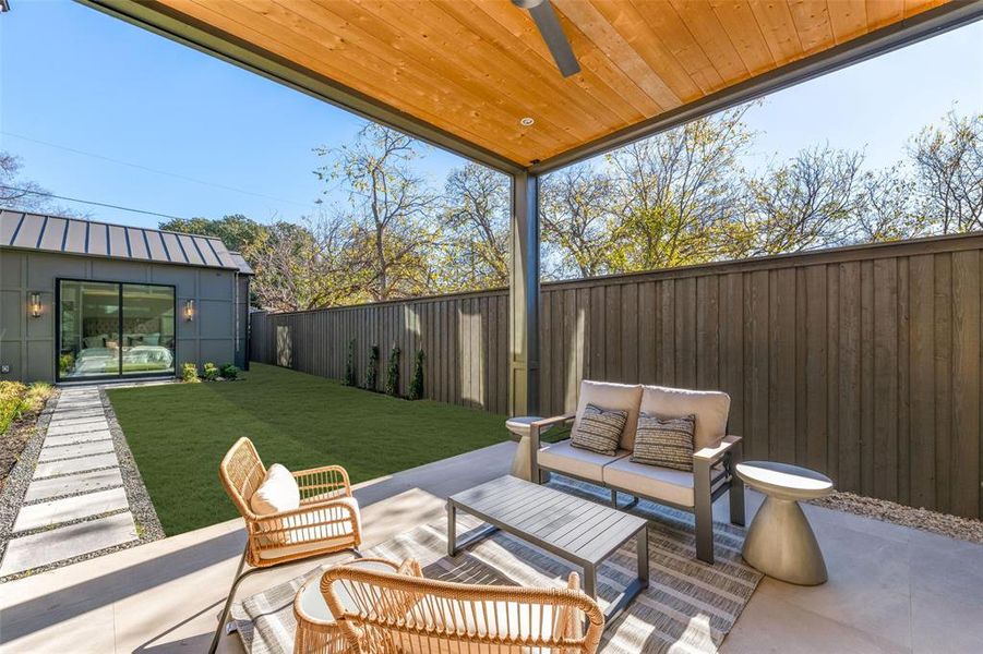 Exterior details and patio area of a home in , Dallas (Image 27). Exterior details and patio area of a home in , Dallas (Image 27).
