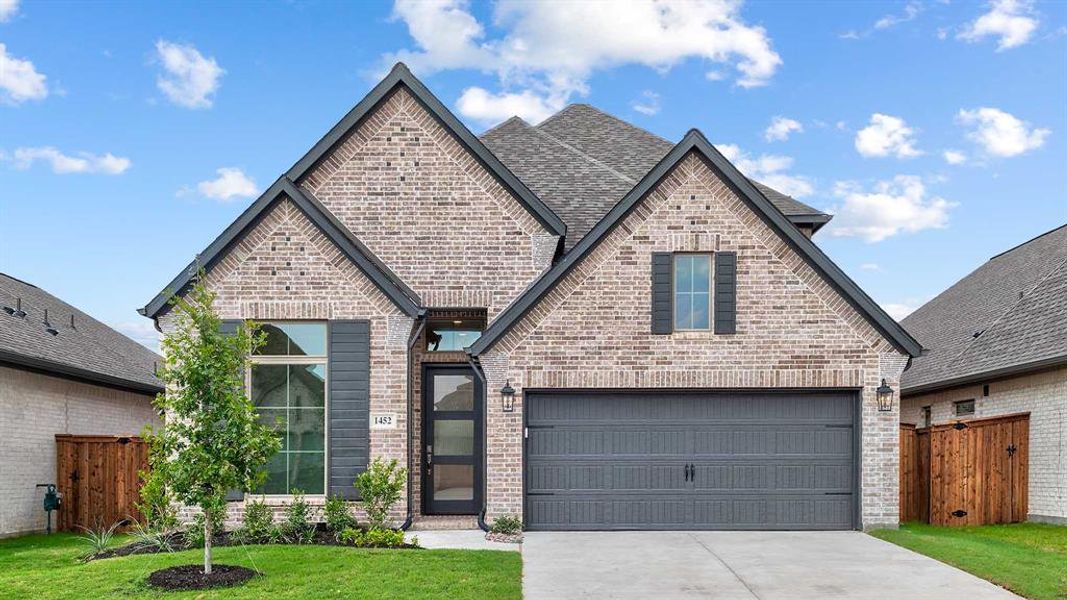Front exterior of a home in the Devonshire - Reserve 45' community, located in Forney, TX (Image 18).
