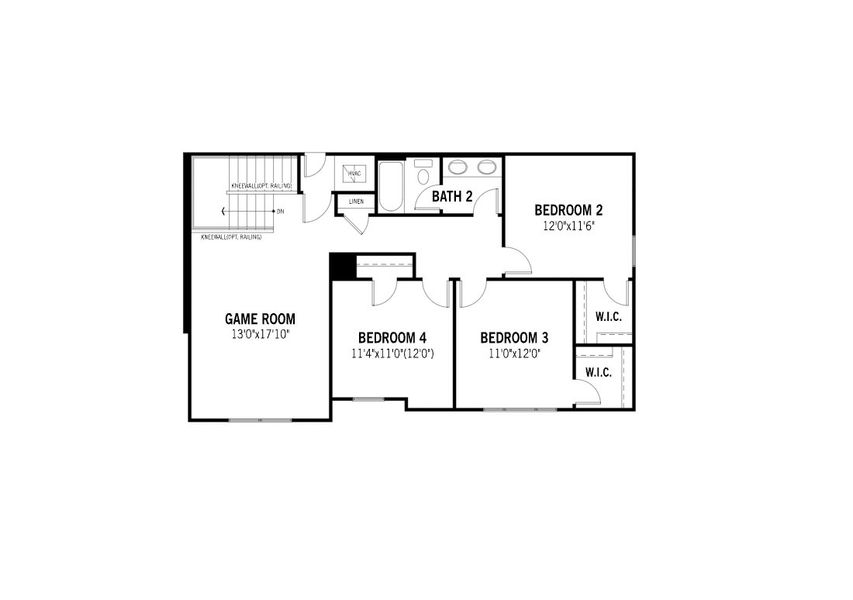 2D floor plan layout for the Vienna by Mattamy Homes in Arbors at Legacy Hills, Celina, TX (Image 4). 2D floor plan layout for the Vienna by Mattamy Homes in Arbors at Legacy Hills, Celina, TX (Image 4).