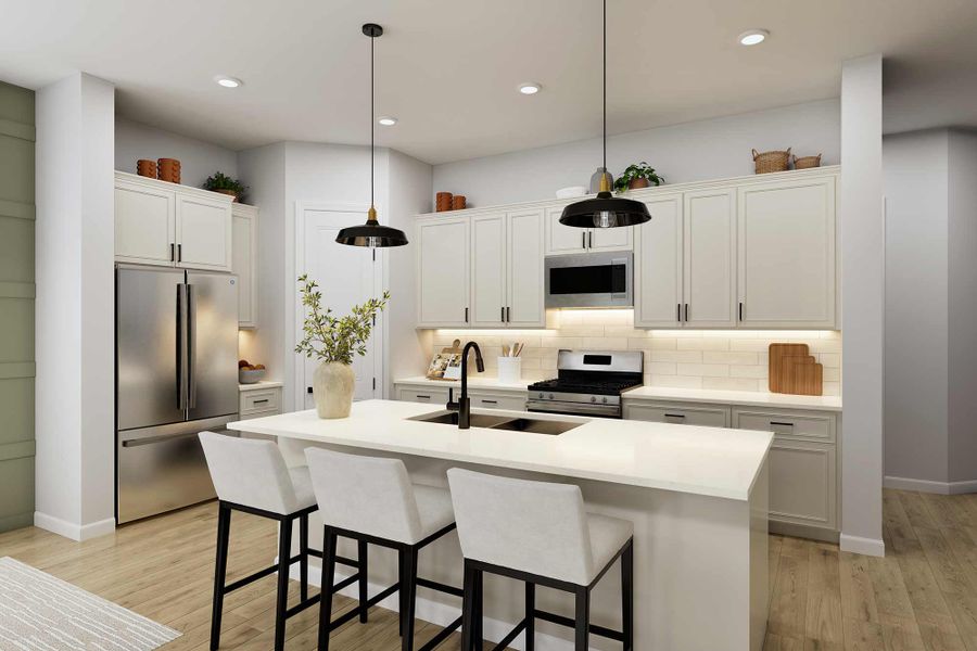 Representative furnished interior of a home built from the The Penny by David Weekley Homes in Lanier Landing - Retreat Collection, Gainesville (Image 5).