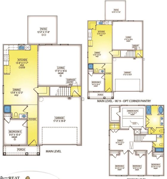 2D floor plan layout of this home in Shiloh Trail, Wellford, SC (Image 3). 2D floor plan layout of this home in Shiloh Trail, Wellford, SC (Image 3).