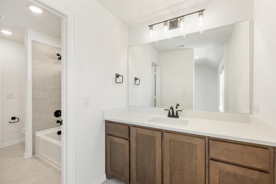 Furnished interior view inside a new home in Creekview Meadows, Pilot Point (Image 15). Furnished interior view inside a new home in Creekview Meadows, Pilot Point (Image 15).