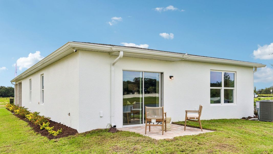 Exterior Rear Elevation Flagler Floorplan by DRB Homes