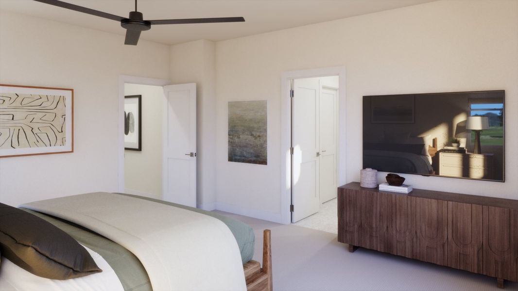 Representative furnished interior of a home built from the Amy by Risewell Homes in Freedom at Anthem, Kyle (Image 11).